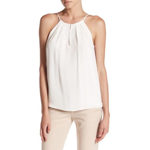 Joie Tops - Joie Anatase Pleated Silk Tank Ivory Medium